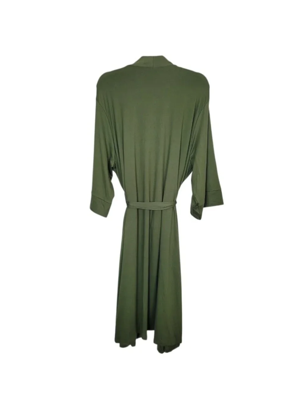 Ekouaer Ultra Soft Midi Robe Olive Green Size 2XL Sleepwear Loungewear